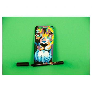 Marker varf 1.8-2.5 mm UNI Posca PC-5M, 8 buc/set, saculet textil
